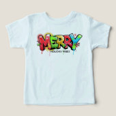 Toddler Graffiti Merry Holiday Vibes Apparel (デザイン正面)