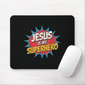 Toddler Jesus Is My Superhero Christian God Son Br マウスパッド (マウス)