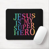 Toddler Jesus Is My Superhero Christian God Son Br マウスパッド (マウス)