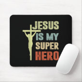 Toddler Jesus Is My Superhero Christian God Son Br マウスパッド (マウス)