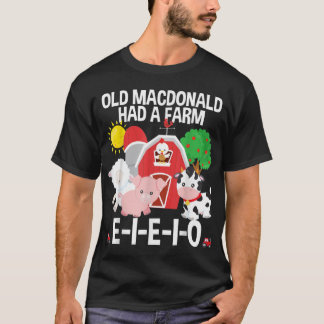 Toddler Kids Old MacDonald Had a Farm EIEIO Nurser Tシャツ