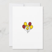 Toddler on the Bus Turns Two Kid's 2nd Birthday 招待状 (裏面)