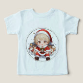 Toddler Santa Tri-Blend Christmas T-Shirt Premium  (デザイン正面)