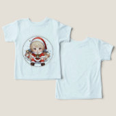 Toddler Santa Tri-Blend Christmas T-Shirt Premium  (デザイン正面&裏面)