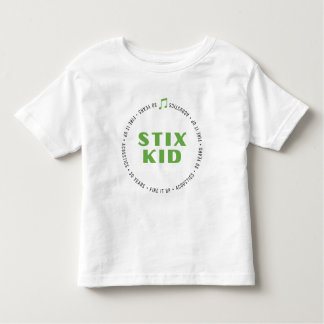 TODDLER - Stix Kid前面/背面（白/ライトカラー） トドラーTシャツ