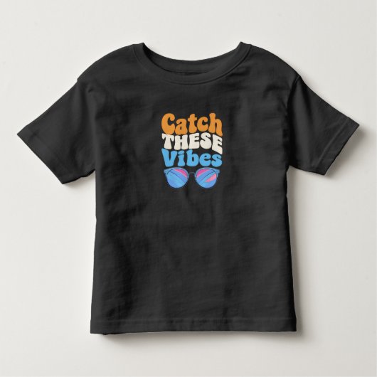 Toddler T-Shirt –Cute Retro Sunglasses Graphic Tee トドラーTシャツ (正面)