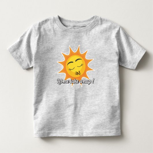 Toddler T-Shirt : Take a Nap (grey) トドラーTシャツ (正面)