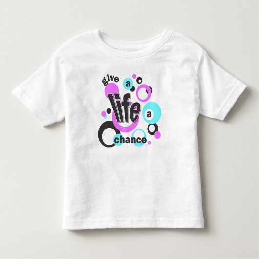 Toddler t-shirt with a bubbly design. トドラーTシャツ (正面)