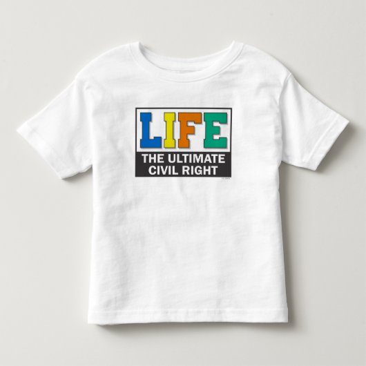 Toddler t-shirt with a pro-life message. トドラーTシャツ (正面)