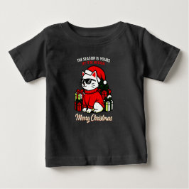 Toddler's Cool Cat Christmas funny holiday ベビーTシャツ