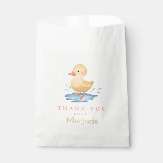 Toddlers Cute Farm Duck Birthday Favor フェイバーバッグ (正面)