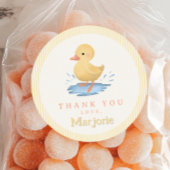 Toddlers Cute Pastel Farm Duck Birthday Favor ラウンドシール