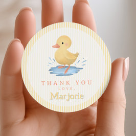 Toddlers Cute Pastel Farm Duck Birthday Favor ラウンドシール