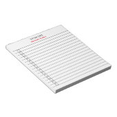 TODOリスト　シンプル モダン ライン入り紙 ノートパッド (アングル)