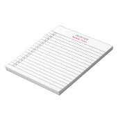 TODOリスト　シンプル モダン ライン入り紙 ノートパッド (回転)