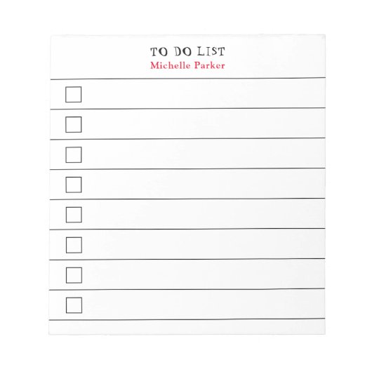 TODOリスト ミニマル モダン ライン チェックボックス ノートパッド (正面)