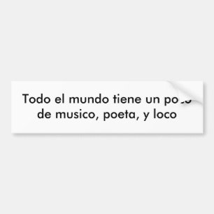 Todo elのmundoのtiene国連poco バンパーステッカー