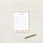 ToDoListカラフルの名前をカスタムする ポストイット (デスク上)