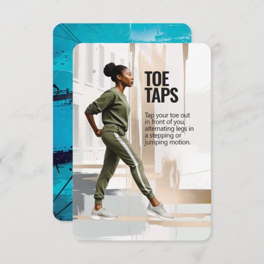 Toeタップフィットネスカード(青い裏当て付き) セーブザデート (正面/裏面)