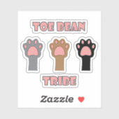 Toe Bean Cat Paw Trio Gray Brown Black Kitty シール (シート)