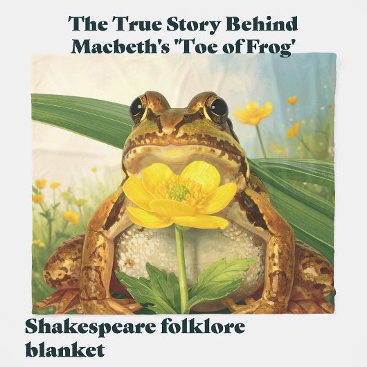 Toe of Frog with Buttercup | Goblincore Nature Art フリースブランケット