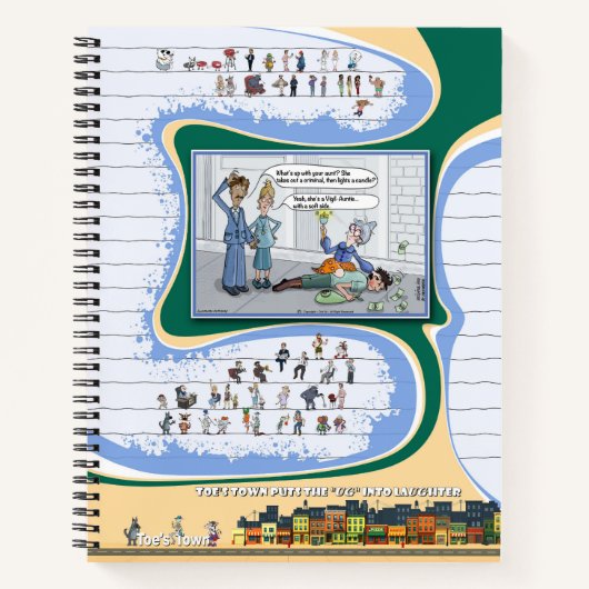 Toe’s Town Comic | Spiral Notebook ノートブック (正面)