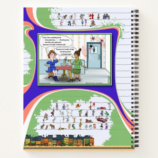 Toe’s Town Comic | Spiral Notebook ノートブック (裏面)