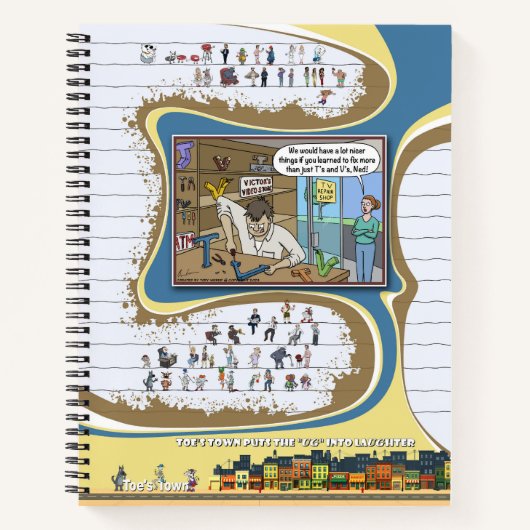 Toe’s Town Comic | Spiral Notebook ノートブック (正面)