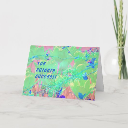 Toe Surgery Success Greeting Card カード (正面)