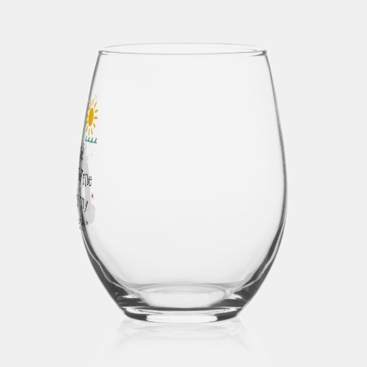 Toes in the sand wine in My Hand おもしろい Cat ステムなしワイングラス (左)