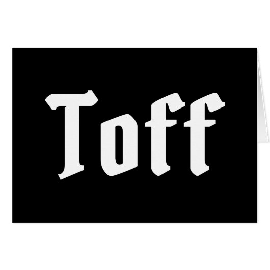 Toffカード (正面横)