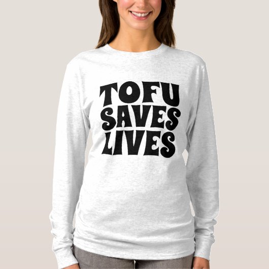 TOFUが命を救う、ベジタリアンTシャツ Tシャツ (正面)