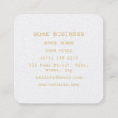 Tofu 豆腐 ~ Japanese Kanji / Chinese Hanzi Character スクエア名刺 (裏面)