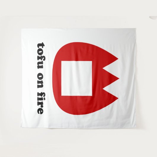 📛 tofu on fire タペストリー (正面(横))