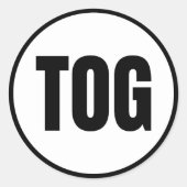 TOG – トジャックビレッジクラシックラウンドステッカー ラウンドシール (正面)