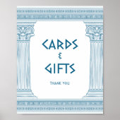  togaパーティーのカードとギフトのパーティーサイン ポスター (正面)