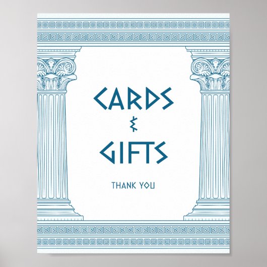  togaパーティーのカードとギフトのパーティーサイン ポスター (正面)