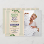  togaパーティー 誕生日 ローマのイーヴィ 古代の写真 招待状 (正面/裏面)