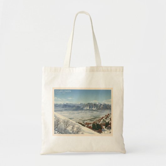 Togari Onsen 戸狩温泉 Nagano 長野 Snow landscape トートバッグ (正面)