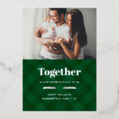 Togetherは私たちのお気に入りのプレイスファミリーフォトシルバー 箔シーズンカード (正面)