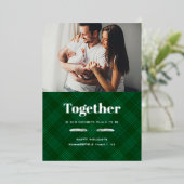 Togetherは私たちのお気に入りのプレイスファミリーフォトシルバー 箔シーズンカード (立ち正面)