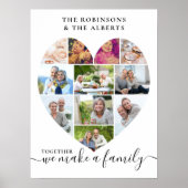 Togetherカスタム Heart形11フォトコラージュ ポスター (正面)