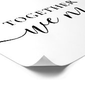 Together パーソナライズされた Heart Shapes 9フォトコラージュ ポスター (角)