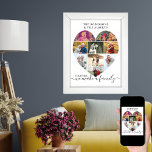 Together パーソナライズされた Heart Shapes 9フォトコラージュ ポスター<br><div class="desc">写真パーソナライズされたの9枚とお気に入りのご家族の名前で自分のポスターを作成。写真テンプレートは、愛ハートの形で写真コラージュを作成するように設定され、ポートレートと風景の形式の組み合わせであなたの写真を表示する。上から下まで、行で作業している写真をアップロードする。デザインは白い背景を持ち、「一緒に家族をエレガント作る」という言葉でスクリプトに手書き文字で書かれている。あなたの家族の写真のための素敵なデザイン、結婚の記念日や新婚カップルのためのギフト。</div>