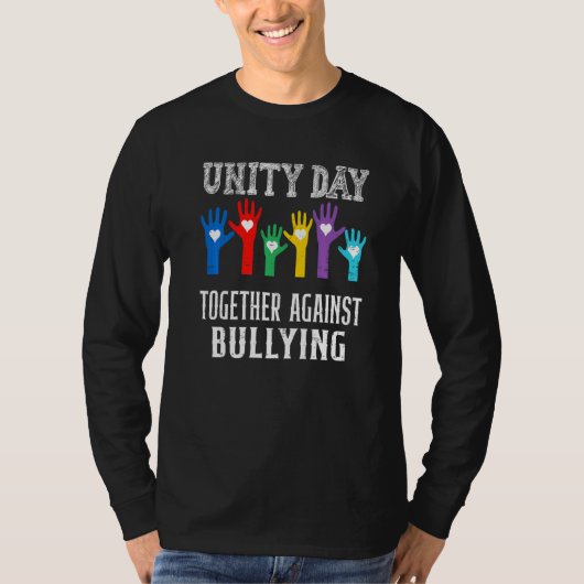 Together Against Bullying Orange Anti Bully Unity  Tシャツ (正面)