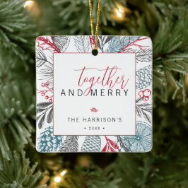 Together and メリー Holiday Greeneryの写真 セラミックオーナメント