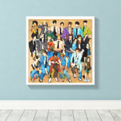 Together and mixed. キャンバスプリント (インサイチュ (ウッドフロア))