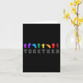 Together Asl Sign Language Handsigns Lgbt Awarenes カード (黄色い花)