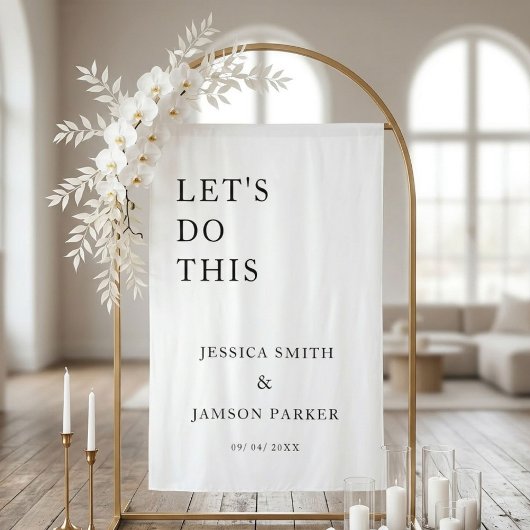 Together beautiful place to b Wedding Welcome Sign タペストリー