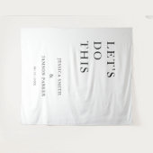 Together beautiful place to b Wedding Welcome Sign タペストリー (正面(横))